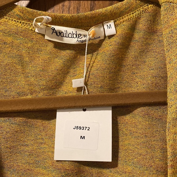 Available Mustard Yellow with Rainbow Thread Kimono size Medium - Picture 2 of 3